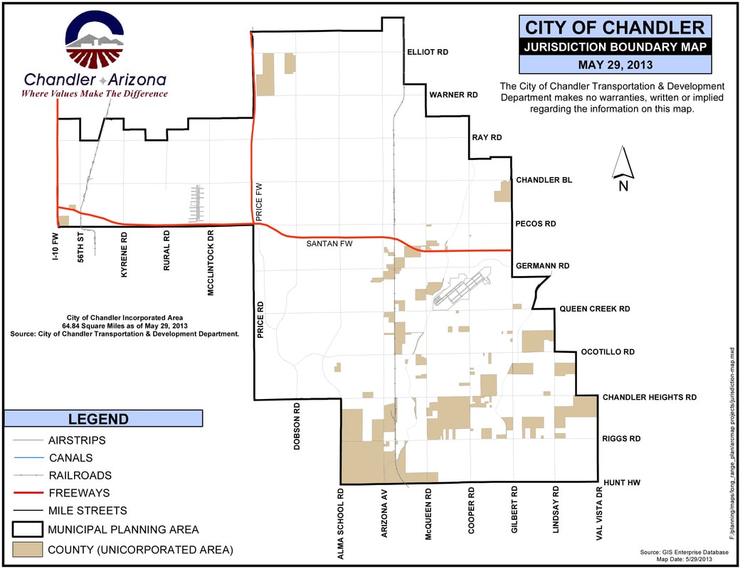 Map of Chandler Arizona | Chandler Map | Troy Erickson Realtor